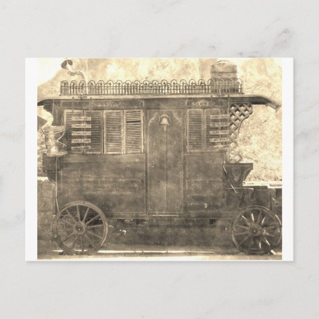 Carte Postale Wagon vintage Tsigane (Devant)
