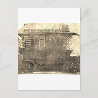 Carte Postale Wagon vintage Tsigane