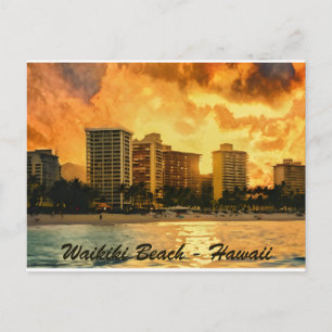 Carte postale Waikiki Beach Honolulu Hawaii