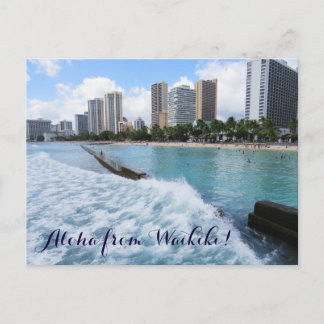 Carte Postale Waikiki Beach Honolulu Hawaii Océan Pacifique