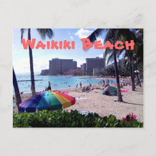 Carte Postale Waikiki Beach Postcard