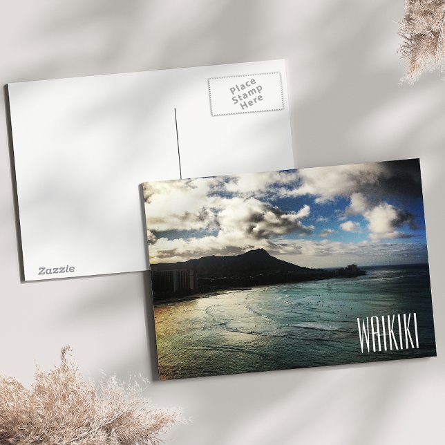 Carte Postale Waikiki Beach Sunrise Diamond Head Hawaii (Créateur téléchargé)