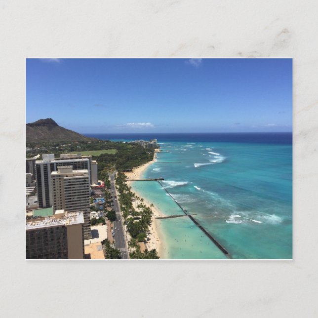 Carte postale Waikiki d'Hawaii (Devant)