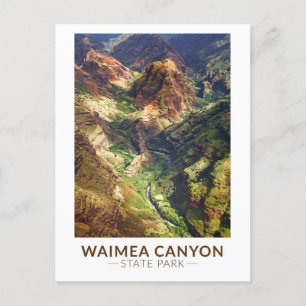 Carte Postale Waimea Canyon State Park Hawaii Watercolor