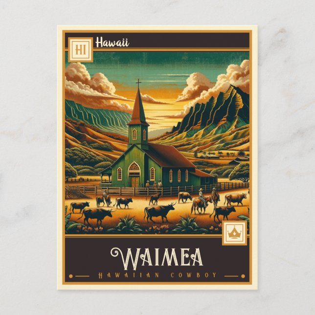 Carte Postale Waimea, Hawaii | VINTAGE (Devant)
