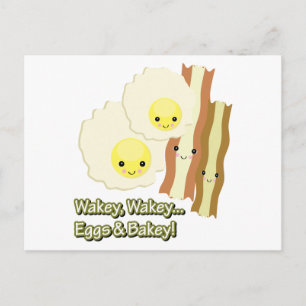 Carte Postale wakey wakey oeufs n bakey