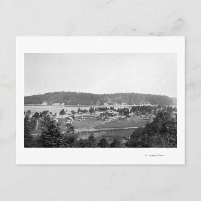 Carte Postale Waldport, Oregon Vue Ville Vue Nord (Devant)