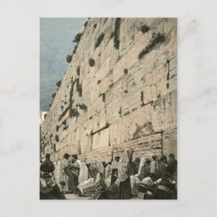 Carte Postale Wall juif Kotel Buraq Jérusalem Vintage