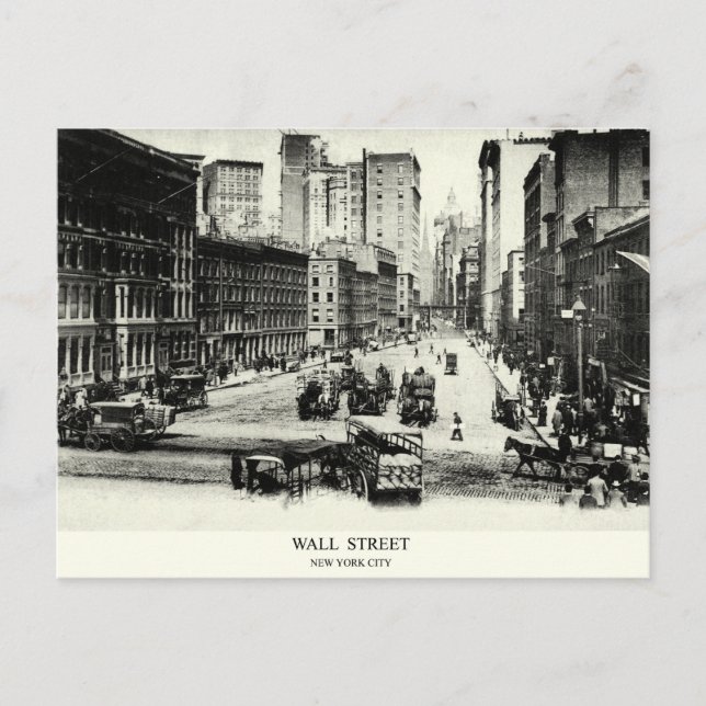 Carte Postale Wall Street 1900 (Devant)