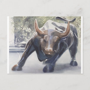 Carte Postale Wall Street Bull par Paul Jackson