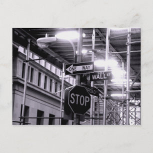 Carte Postale Wall Street postcard