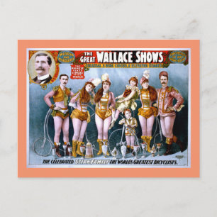 Carte Postale Wallace Circus Show Poster vintage