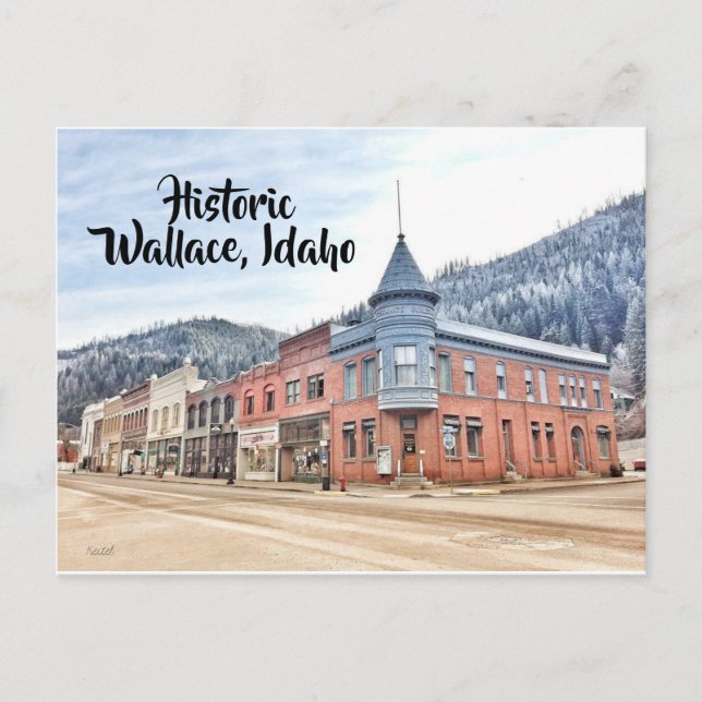 Carte Postale Wallace Idaho historique (Devant)