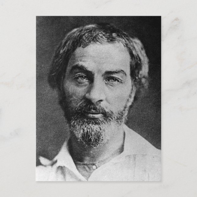 Carte Postale Walt Whitman Citation "Ce que vous express dans vo (Devant)