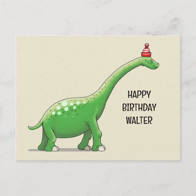 Carte Postale Walter Dinosaure à long cou (Devant)