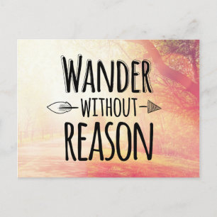 Carte Postale Wander Without