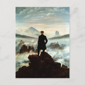 Carte Postale Wanderer au-dessus de la mer de brouillard, Caspar