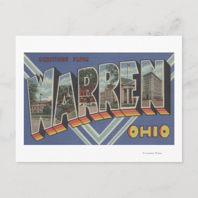 Carte Postale Warren, OhioGrandes lettres ScènesWarren, OH (Devant)