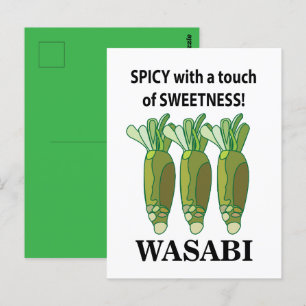 Carte Postale Wasabi Épicé Avec Une Touche De Douceur Wasabi