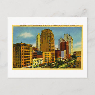Carte Postale Washington Boulevard, Detroit, Michigan
