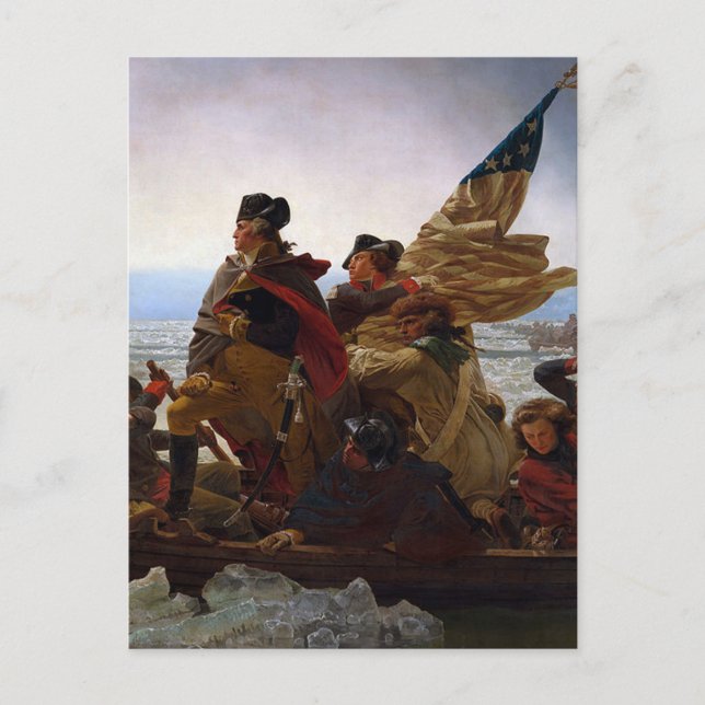 Carte Postale Washington Crossing Delaware Art (Devant)