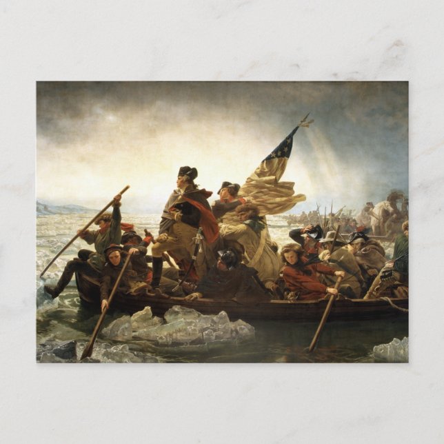 Carte Postale Washington Crossing the Delaware - 1851 (Devant)
