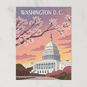 Carte Postale Washington D.C. : Les fleurs de cerisiers au Capit