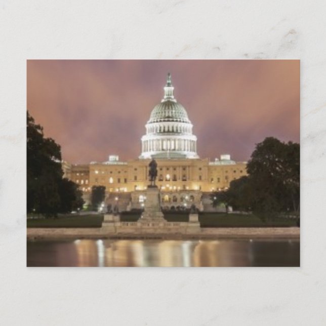Carte Postale Washington DC, Capitol Building (Devant)
