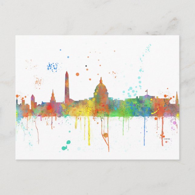 CARTE POSTALE WASHINGTON DC SKYLINE (Devant)