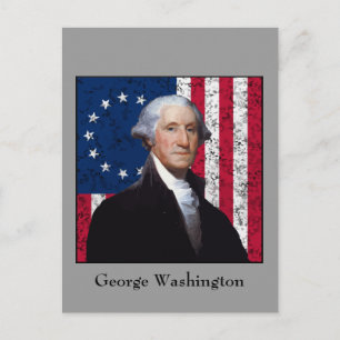 Carte Postale Washington et le drapeau américain