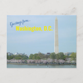 Carte postale - Washington Monument et Cherry Blos