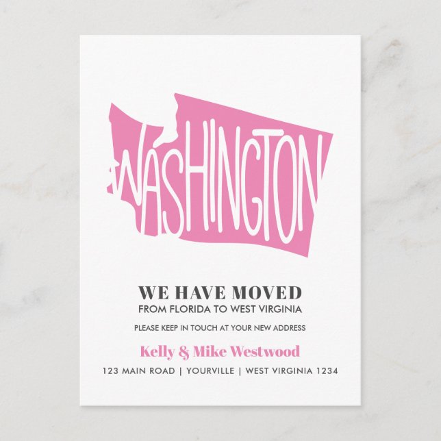 Carte Postale WASHINGTON Nous avons proposé Nouvelle adresse Nou (Devant)