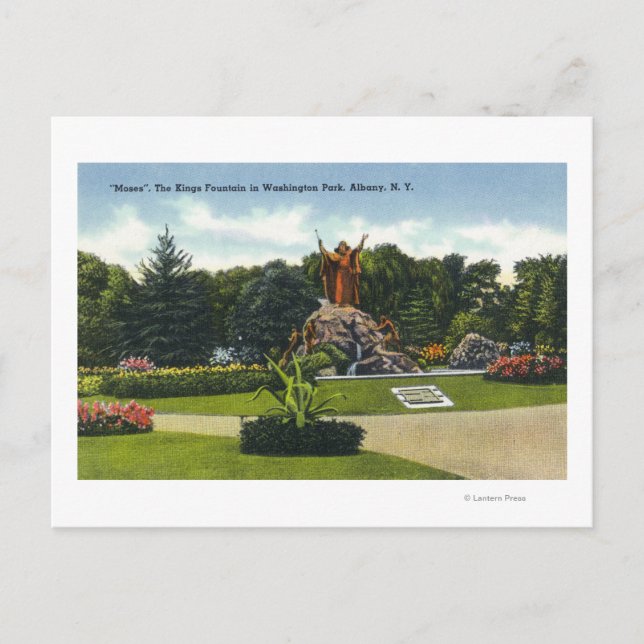 Carte Postale Washington Park Vue sur la fontaine des rois, (Devant)