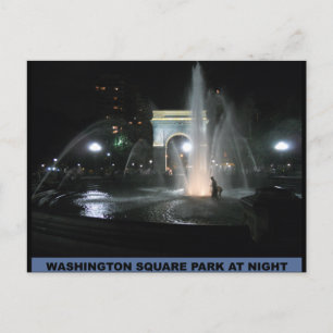 Carte Postale Washington Square Park at Night, NYC