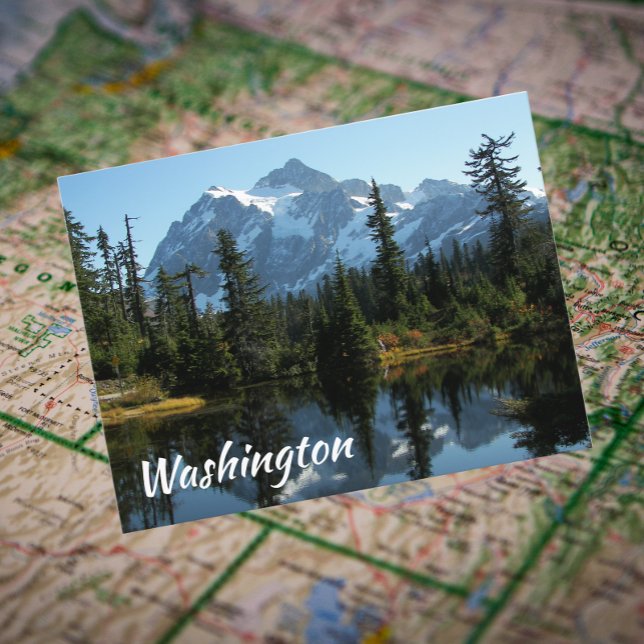 Carte Postale Washington State Mount Shuksan Travel (In Situ Map)