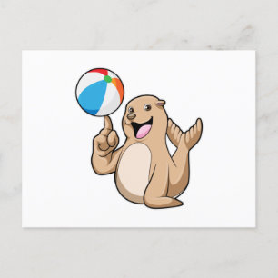 Carte Postale Water-polo Seal Water