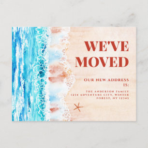 Carte Postale Watercolor Beach Nouvelle adresse
