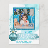 Watercolor Blue Glitter Foil | PHOTO
