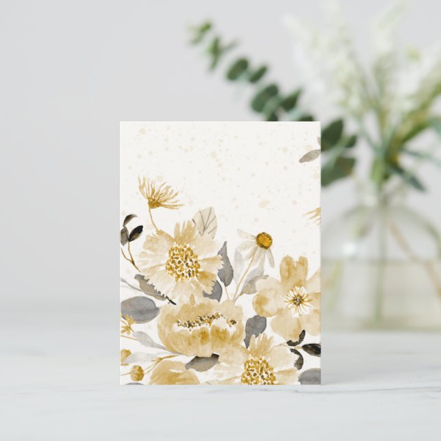 Carte Postale Watercolor Flowers 7 (Debout devant)