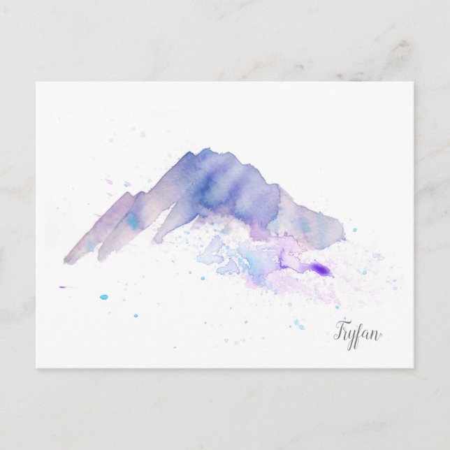 Carte postale Watercolor Mountain - Tryfan (Devant)