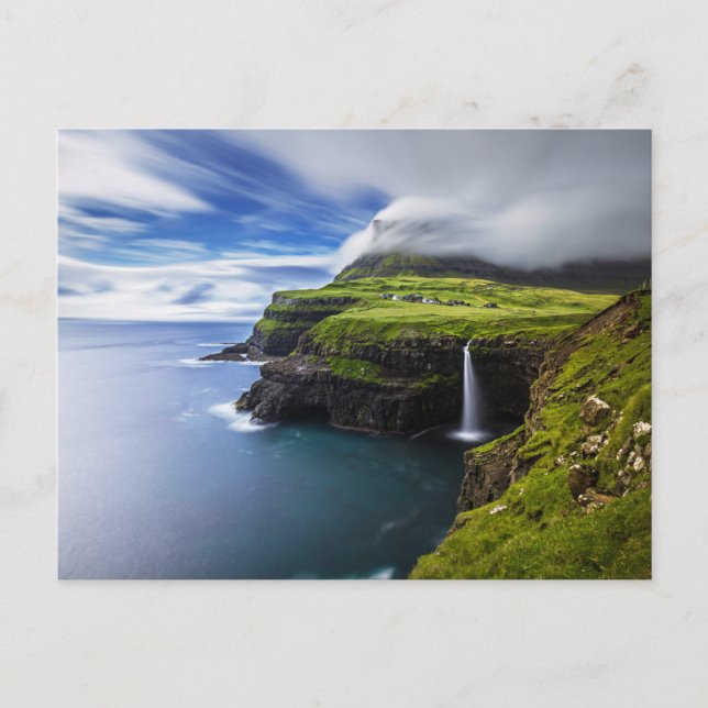 Carte Postale Waterfalls | Faroe Islands, Denmark (Devant)