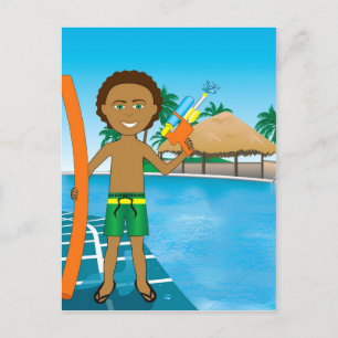 Carte Postale Watergun Pool Boy