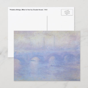Carte Postale Waterloo Bridge, effet de brouillard par Claude Mo