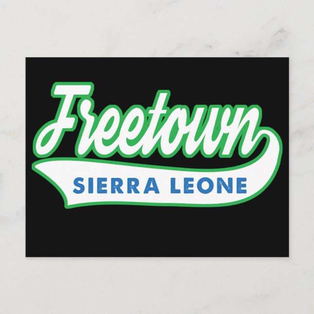 Carte Postale WAYout Arts Freeetown Sierra Leone Drapeau couleur (Devant)