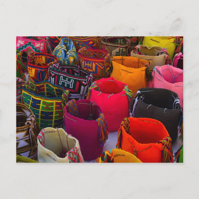 Carte Postale Wayuu mochilas bags for sale in Colombia (Devant)