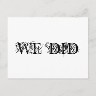 Carte Postale We Did Wedding Postcard
