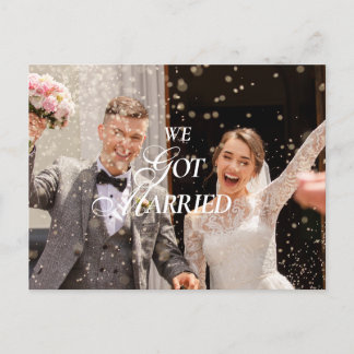 Carte Postale We got married announcement 