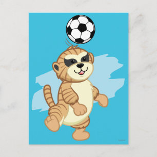Carte Postale Webkinz   Meerkat jouant au football 2