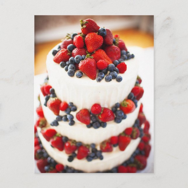 Carte Postale Wedding Cake with Fruits (Devant)
