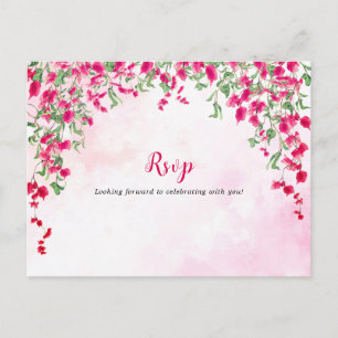 Carte Postale Wedding shower forestier tropical des Bougainvilli